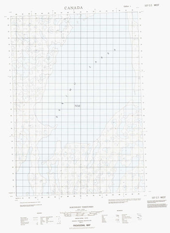 107C01W No Title Canadian topographic map, 1:50,000 scale