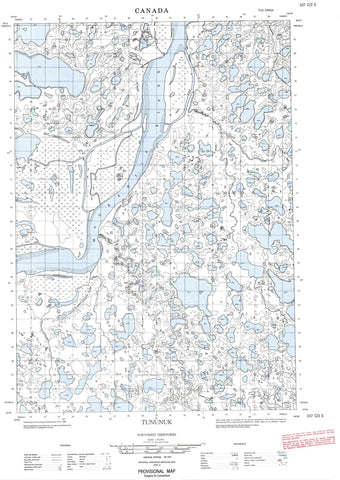 107C03E Tununuk Canadian topographic map, 1:50,000 scale