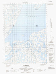 107C07W Kittigazuit Canadian topographic map, 1:50,000 scale
