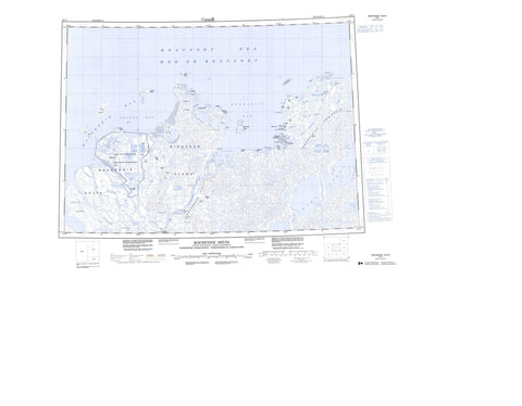 107C Mackenzie Delta Canadian topographic map, 1:250,000 scale