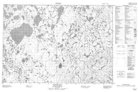 107D07 Kaglik Lake Canadian topographic map, 1:50,000 scale