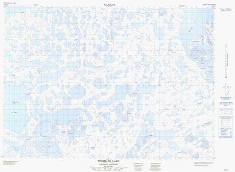 107D10 Tingmiak Lake Canadian topographic map, 1:50,000 scale