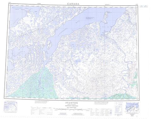 107D Stanton Canadian topographic map, 1:250,000 scale