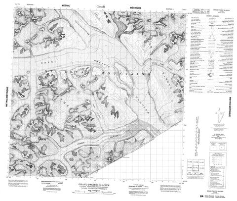 114P03 Grand Pacific Glacier Canadian topographic map, 1:50,000 scale