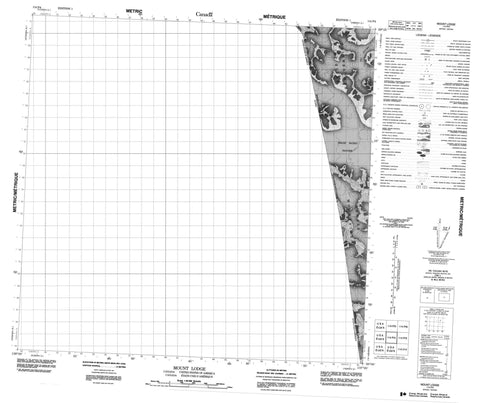 114P04 Mount Lodge Canadian topographic map, 1:50,000 scale