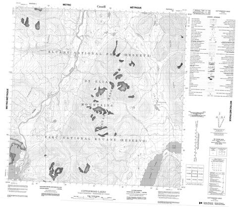 115A05 Cottonwood Lakes Canadian topographic map, 1:50,000 scale