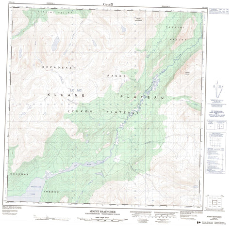 115A10 Mount Bratnober Canadian topographic map, 1:50,000 scale