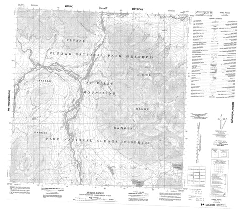 115A12 Auriol Range Canadian topographic map, 1:50,000 scale