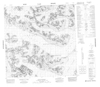 115B07 Mount Kennedy Canadian topographic map, 1:50,000 scale