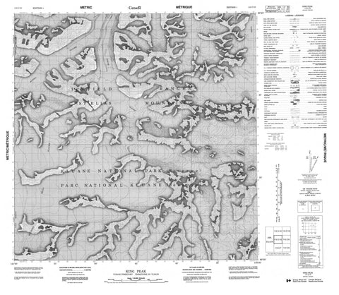 115C10 King Peak Canadian topographic map, 1:50,000 scale