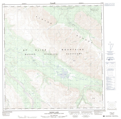 115F09 Tepee Lake Canadian topographic map, 1:50,000 scale