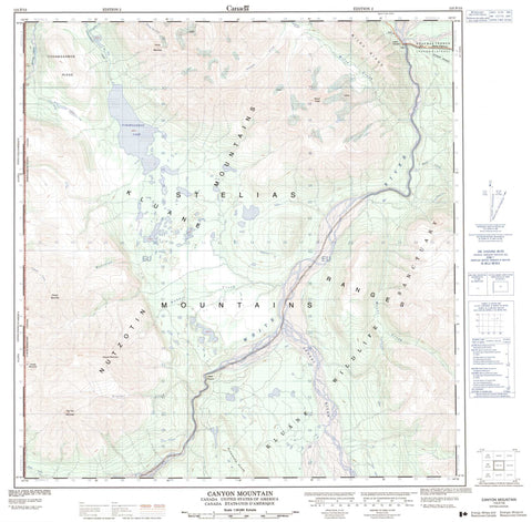 115F15 Canyon Mountain Canadian topographic map, 1:50,000 scale