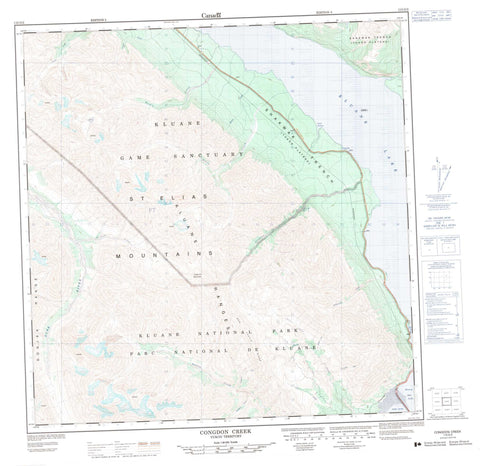 115G02 Congdon Creek Canadian topographic map, 1:50,000 scale