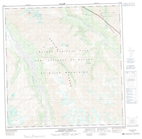 115G03 Bighorn Creek Canadian topographic map, 1:50,000 scale