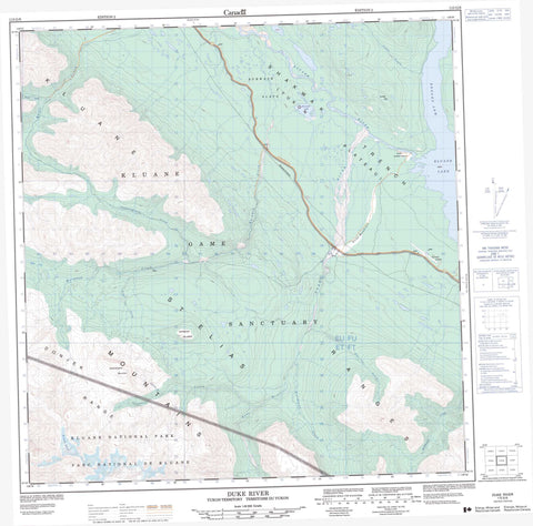 115G06 Duke River Canadian topographic map, 1:50,000 scale