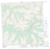 115G08 Gladstone Creek Canadian topographic map, 1:50,000 scale