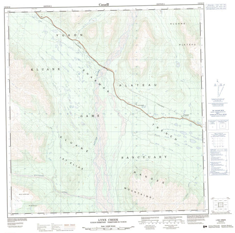 115G12 Lynx Creek Canadian topographic map, 1:50,000 scale