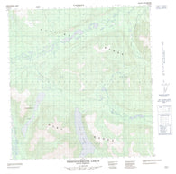 115G14 Toshingermann Lakes Canadian topographic map, 1:50,000 scale