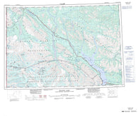 115G Kluane Lake Canadian topographic map, 1:250,000 scale