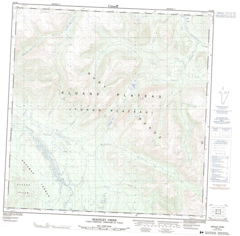 115H04 Mckinley Creek Canadian topographic map, 1:50,000 scale