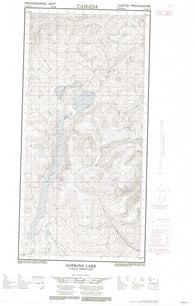 115H07E Hopkins Lake Canadian topographic map, 1:50,000 scale