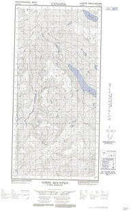 115H08W Vowel Mountain Canadian topographic map, 1:50,000 scale