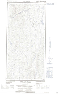 115H09E Kirkland Creek Canadian topographic map, 1:50,000 scale