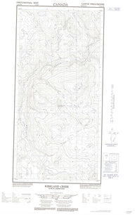 115H09W Kirkland Creek Canadian topographic map, 1:50,000 scale