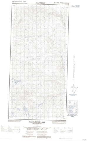 115H10W Macintosh Lake Canadian topographic map, 1:50,000 scale