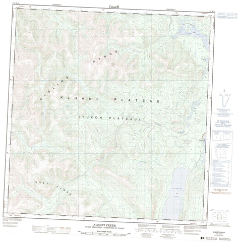 115H12 Albert Creek Canadian topographic map, 1:50,000 scale