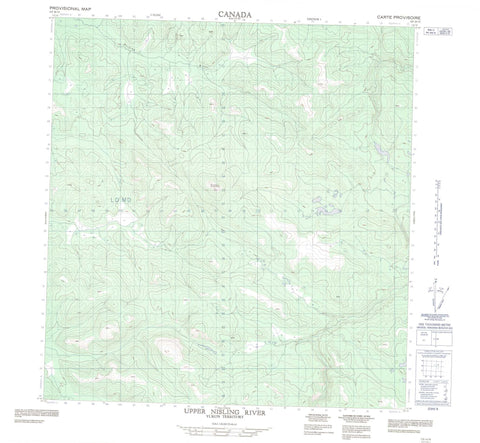 115H15 Upper Nisling River Canadian topographic map, 1:50,000 scale