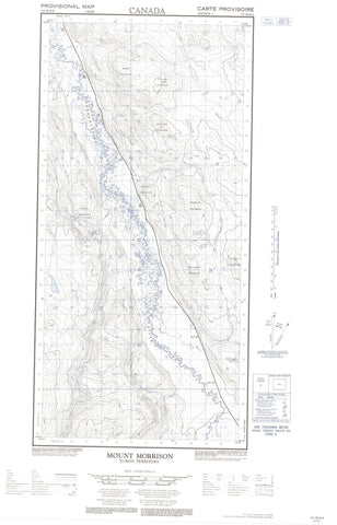 115H16E Mount Morrison Canadian topographic map, 1:50,000 scale