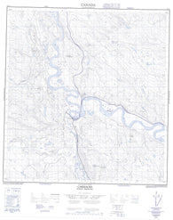 115I01 Carmacks Canadian topographic map, 1:50,000 scale