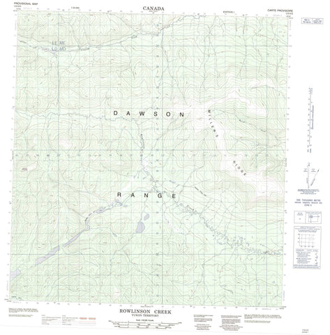 115I02 Rowlinson Creek Canadian topographic map, 1:50,000 scale