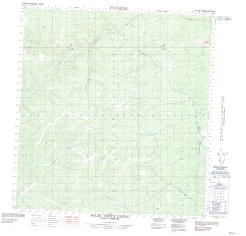 115I04 False Teeth Creek Canadian topographic map, 1:50,000 scale
