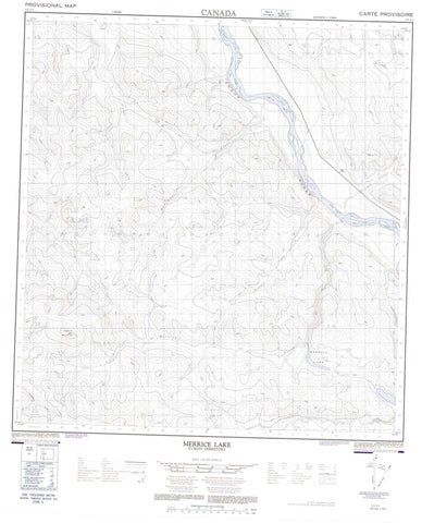 115I07 Merrice Lake Canadian topographic map, 1:50,000 scale