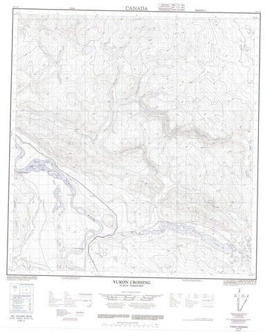 115I08 Yukon Crossing Canadian topographic map, 1:50,000 scale