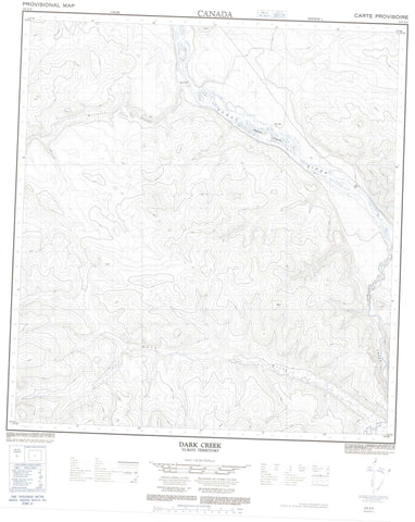 115I11 Dark Creek Canadian topographic map, 1:50,000 scale