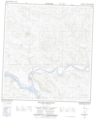 115I14 Volcano Mountain Canadian topographic map, 1:50,000 scale