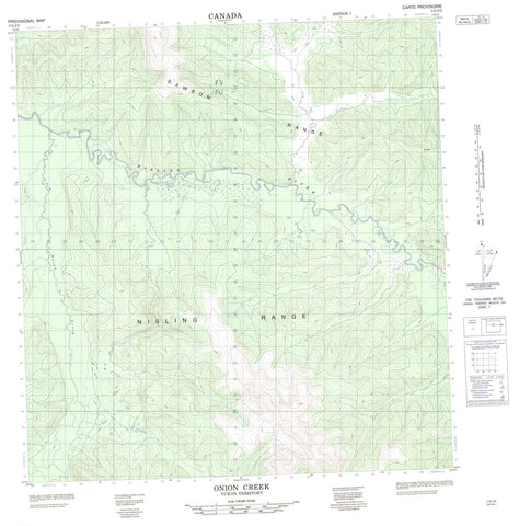 115J02 Onion Creek Canadian topographic map, 1:50,000 scale