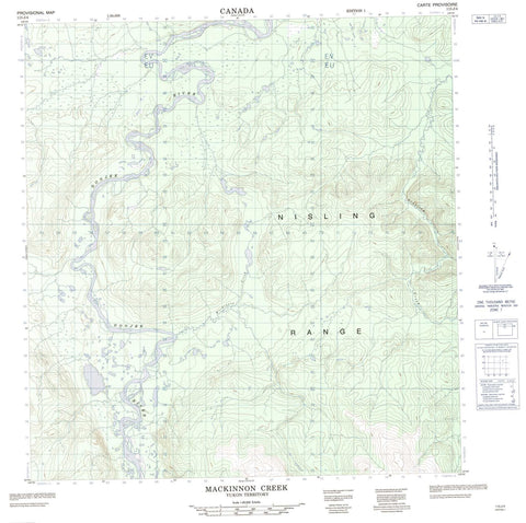 115J04 Mackinnon Creek Canadian topographic map, 1:50,000 scale