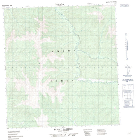 115J07 Mount Pattison Canadian topographic map, 1:50,000 scale