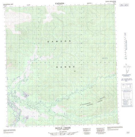 115J11 Doyle Creek Canadian topographic map, 1:50,000 scale