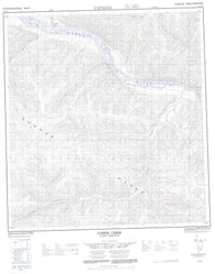 115J14 Coffee Creek Canadian topographic map, 1:50,000 scale