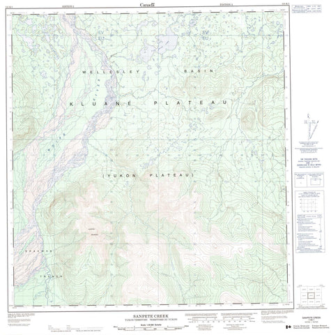 115K01 Sanpete Creek Canadian topographic map, 1:50,000 scale