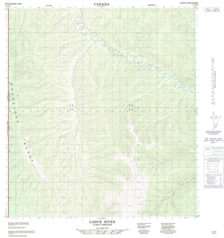 115N02 Ladue River Canadian topographic map, 1:50,000 scale