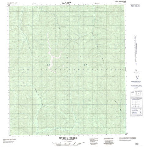 115N08 Marion Creek Canadian topographic map, 1:50,000 scale