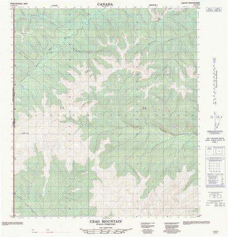 115N15 Crag Mountain Canadian topographic map, 1:50,000 scale