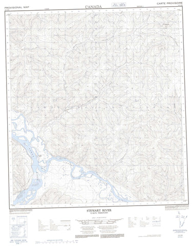 115O06 Stewart River Canadian topographic map, 1:50,000 scale