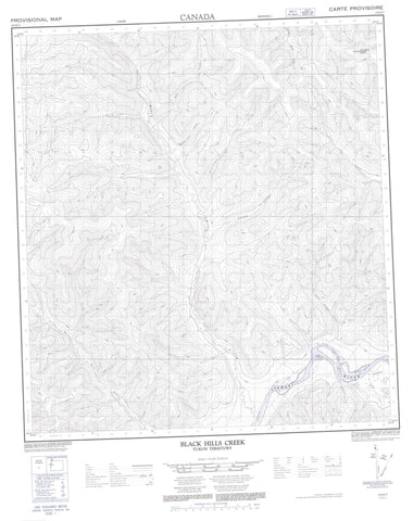 115O07 Black Hills Creek Canadian topographic map, 1:50,000 scale
